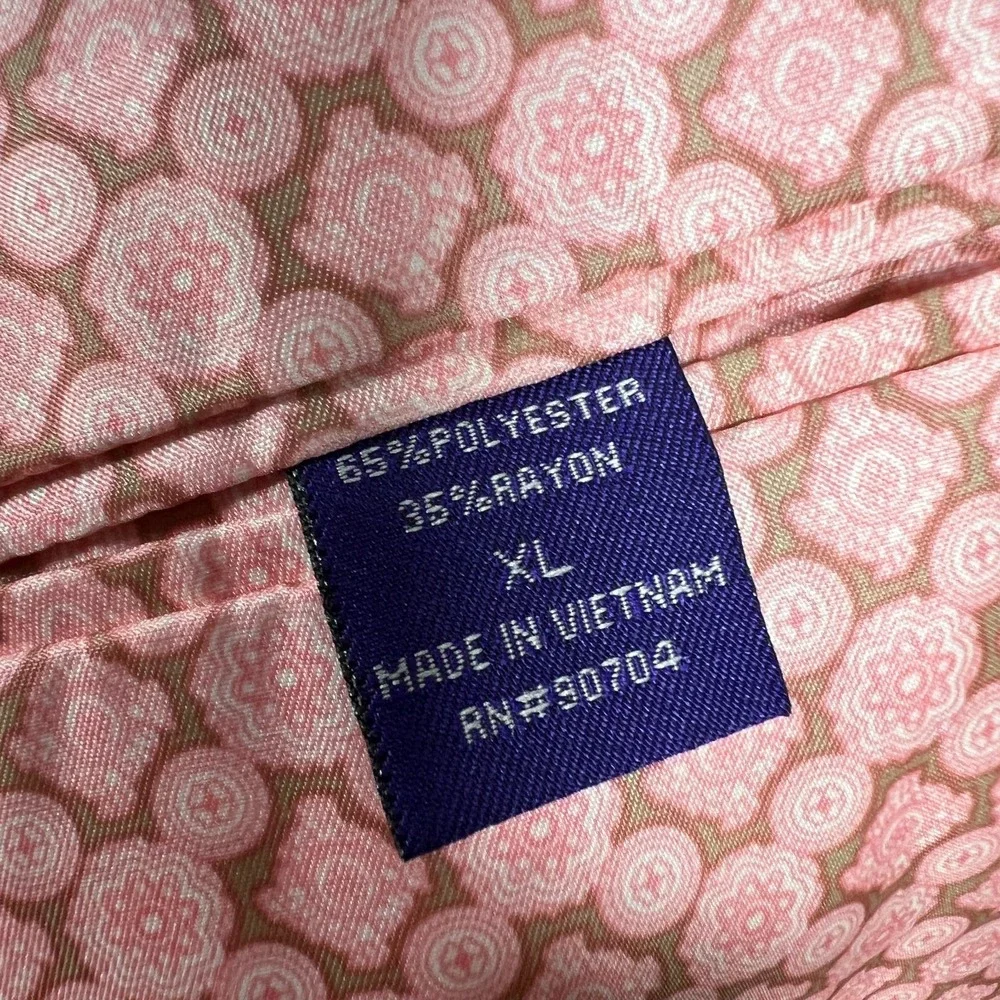 Alan Flusser Pink Blazer Mens XL 46 Lined Suit Jacket Sport Coat Floral